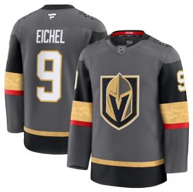 Men\'s Vegas Golden Knights Grey #9 Jack Eichel 2024-25 Alternate Stitched Hockey Jersey