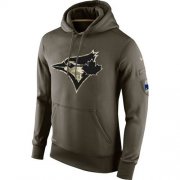 Wholesale Cheap Men's Toronto Blue Jays Nike Olive Salute To Service KO Performance Hoodie