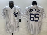 Cheap Men's New York Yankees #65 Nestor Cortes Jr White Stitched Cool Base Nike Jersey