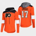 Wholesale Cheap Flyers #17 Wayne Simmonds Orange 2018 Pullover Platinum Hoodie