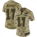 Wholesale Cheap Nike Eagles #17 Alshon Jeffery Camo Women's Stitched NFL Limited 2018 Salute to Service Jersey