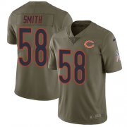 Wholesale Cheap Nike Bears #58 Roquan Smith Olive Youth Stitched NFL Limited 2017 Salute to Service Jersey