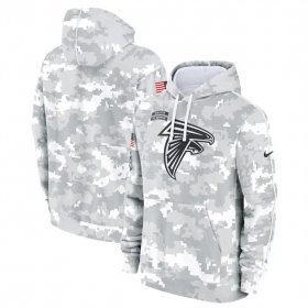 Men\'s Atlanta Falcons 2024 Arctic Camo Salute To Service Club Fleece Pullover Hoodie