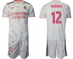 Wholesale Cheap Men 2021-2022 Club Real Madrid home white 12 Adidas Soccer Jersey