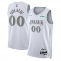 Cheap Men's Dallas Mavericks Active Player Custom White 2024-25 City Edition Stitched Basketball Jersey