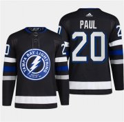 Cheap Men's Tampa Bay Lightning #20 Nicholas Paul Black 2024 Stadium Series Stitched Jersey