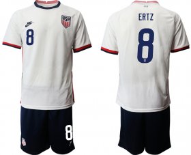 Wholesale Cheap Men 2020-2021 Season National team United States home white 8 Soccer Jersey