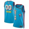 Cheap Men's 2025 All-Star Active Player Custom Light Blue Stitched Basketball Jersey