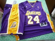 Wholesale Cheap Los Angeles Lakers 24 Kobe Bryant purple swingman Basketball Suit