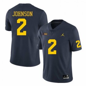 Cheap Men\'s Michigan Wolverines #2 Will Johnson Navy Blue Stitched Jersey