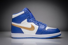 Wholesale Cheap Air Jordan 1 Gold medal Blue/Gold-White