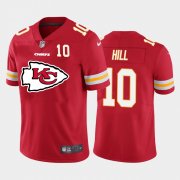 Wholesale Cheap Kansas City Chiefs #10 Tyreek Hill Red Men's Nike Big Team Logo Player Vapor Limited NFL Jersey