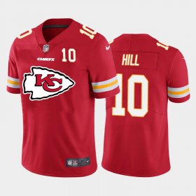 Wholesale Cheap Kansas City Chiefs #10 Tyreek Hill Red Men\'s Nike Big Team Logo Player Vapor Limited NFL Jersey