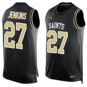 Wholesale Cheap Nike Saints #27 Malcolm Jenkins Black Team Color Men's Stitched NFL Limited Tank Top Jersey