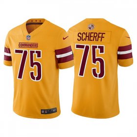 Wholesale Cheap Men\'s Washington Commanders #75 Brandon Scherff Gold Vapor Untouchable Stitched Football Jersey