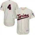 Wholesale Cheap Twins #4 Paul Molitor Cream Strip Flexbase Authentic Collection Stitched MLB Jersey