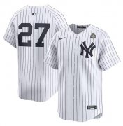 Cheap Men's New York Yankees #27 Giancarlo Stanton White 2024 World Series Home Limited Stitched Baseball Jersey