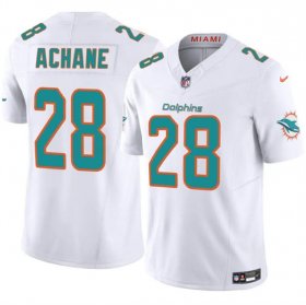 Cheap Men\'s Miami Dolphins #28 De\'Von Achane White 2024 F.U.S.E. Vapor Limited Football Stitched Jersey