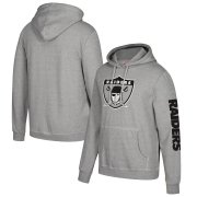 Wholesale Cheap Las Vegas Raiders Mitchell & Ness Classic Team Pullover Hoodie Heathered Gray