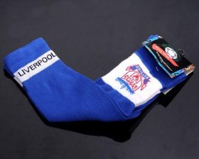 Wholesale Cheap Liverpool Soccer Football Sock Blue