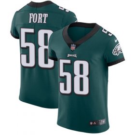 Wholesale Cheap Nike Eagles #58 LJ Fort Midnight Green Team Color Men\'s Stitched NFL Vapor Untouchable Elite Jersey