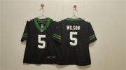 Cheap Women's New York Jets #5 Garrett Wilson Black Vapor Football Stitched Jersey(Run Small)