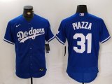 Cheap Men's Los Angeles Dodgers #31 Mike Piazza Blue Flex Base Stitched Baseball Jersey