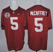 Wholesale Cheap Stanford Cardinal 5 Christian McCaffrey Red 2016 Rose Bowl Jersey