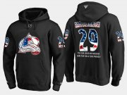 Wholesale Cheap Avalanche #29 Nathan Mackinnon NHL Banner Wave Usa Flag Black Hoodie