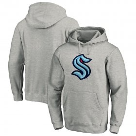 Wholesale Cheap Seattle Kraken Primary Logo Pullover Hoodie Heather Gray