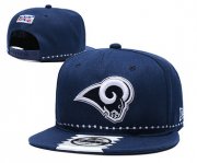 Wholesale Cheap Rams Team Logo Navy 2019 Draft 100th Season Adjustable Hat YD