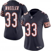 Cheap Women's Chicago Bears #33 Ian Wheeler Navy 2024 Vapor Football Stitched Jersey(Run Small)