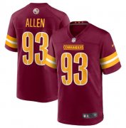 Wholesale Cheap Men's Washington Commanders #93 Jonathan Allen 2022 Burgundy Game Stitched Jersey