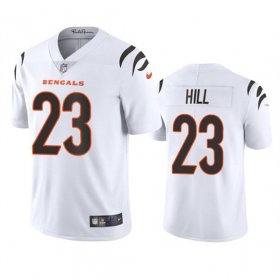 Wholesale Cheap Men\'s Cincinnati Bengals #23 Daxton Hill White Vapor Untouchable Limited Stitched Jersey