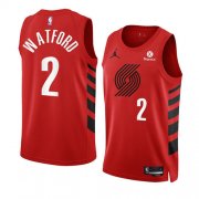 Wholesale Cheap Men's Portland Trail Blazers #2 Trendon Watford 2022-23 Red Statement Edition Swingman Stitched Basketball Jersey