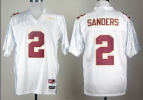 Wholesale Cheap Florida State Seminoles #2 Deion Sanders White Jersey