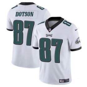 Cheap Men\'s Philadelphia Eagles #87 Jahan Dotson White Vapor Untouchable Limited Stitched Football Jersey