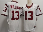 Cheap Men's USC Trojans #13 Caleb Williams 2024 F.U.S.E. White Stitched Jersey