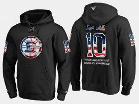 Wholesale Cheap Bruins #10 Anders Bjork NHL Banner Wave Usa Flag Black Hoodie