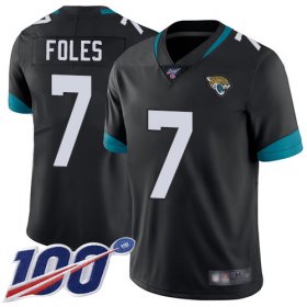 Wholesale Cheap Nike Jaguars #7 Nick Foles Black Team Color Men\'s Stitched NFL 100th Season Vapor Limited Jersey