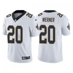 Wholesale Cheap Men\'s New Orleans Saints #20 Pete Werner White Vapor Limited Stitched Jersey