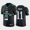 Cheap Philadelphia Eagles #11 Carson Wentz Nike Team Hero 3 Vapor Limited NFL 100 Jersey Black