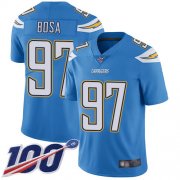 Wholesale Cheap Nike Chargers #97 Joey Bosa Electric Blue Alternate Men's Stitched NFL 100th Season Vapor Limited Jersey