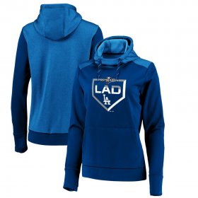 Wholesale Cheap Los Angeles Dodgers Majestic Women\'s 2019 Postseason Dugout Authentic Pullover Hoodie Royal