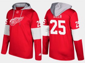 Wholesale Cheap Red Wings #25 Mike Green Red Name And Number Hoodie