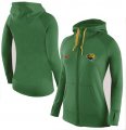 Wholesale Cheap Women's Nike Jacksonville Jaguars Full-Zip Performance Hoodie Green