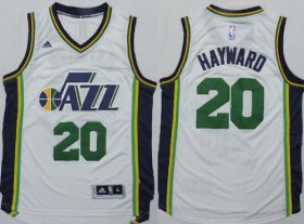 Wholesale Cheap Utah Jazz #20 Gordon Hayward Revolution 30 Swingman 2014 New White Swingman Jersey