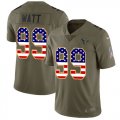 Wholesale Cheap Nike Texans #99 J.J. Watt Olive/USA Flag Men's Stitched NFL Limited 2017 Salute To Service Jersey