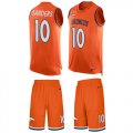 Wholesale Cheap Nike Broncos #10 Emmanuel Sanders Orange Team Color Men's Stitched NFL Limited Tank Top Suit Jersey