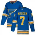 Wholesale Cheap Adidas Blues #7 Patrick Maroon Light Blue Alternate Authentic Stitched NHL Jersey